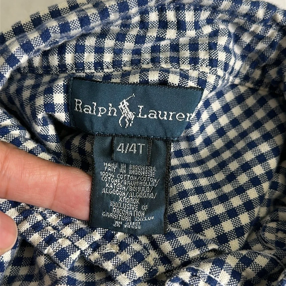 Ralph Lauren Boys Size 4/4T‎ Long Sleeve Button Down Shirt